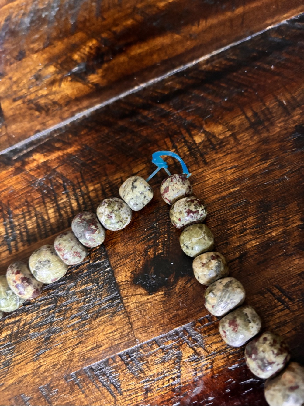 Natural Stone Bead Necklace in Earthy Tones - Picture 4 of 6